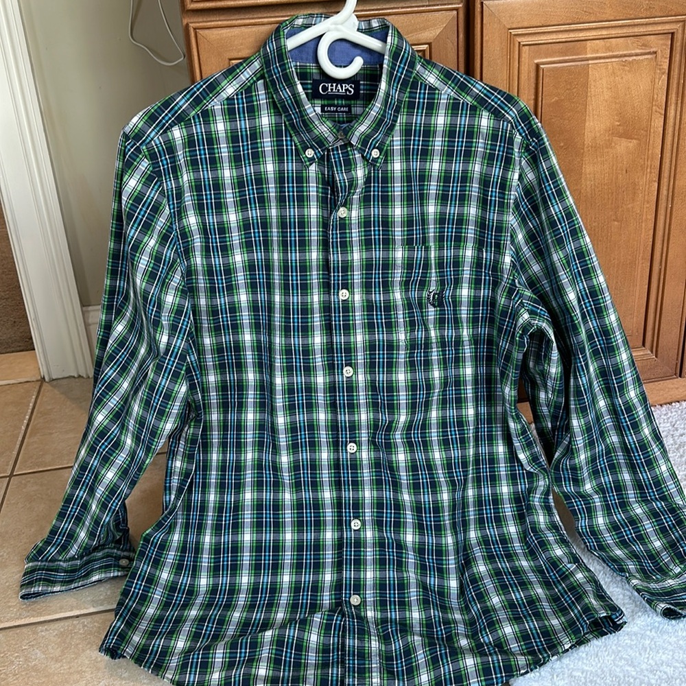 Chaps, long sleeve button up dress shirt